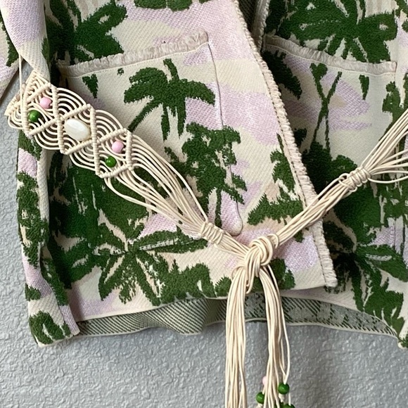 Maje Palm Tree print sweater jacket - Picture 3 of 16